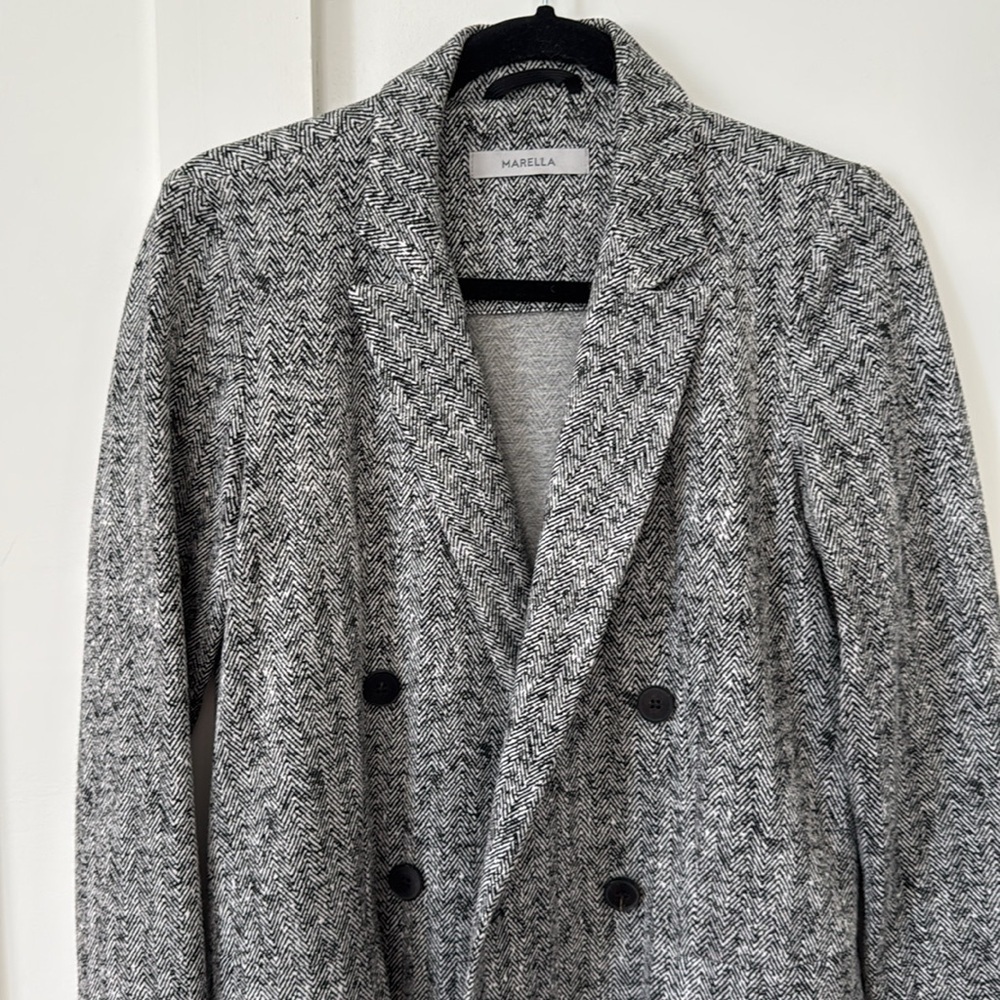 Marella Black white Blazer Size 4